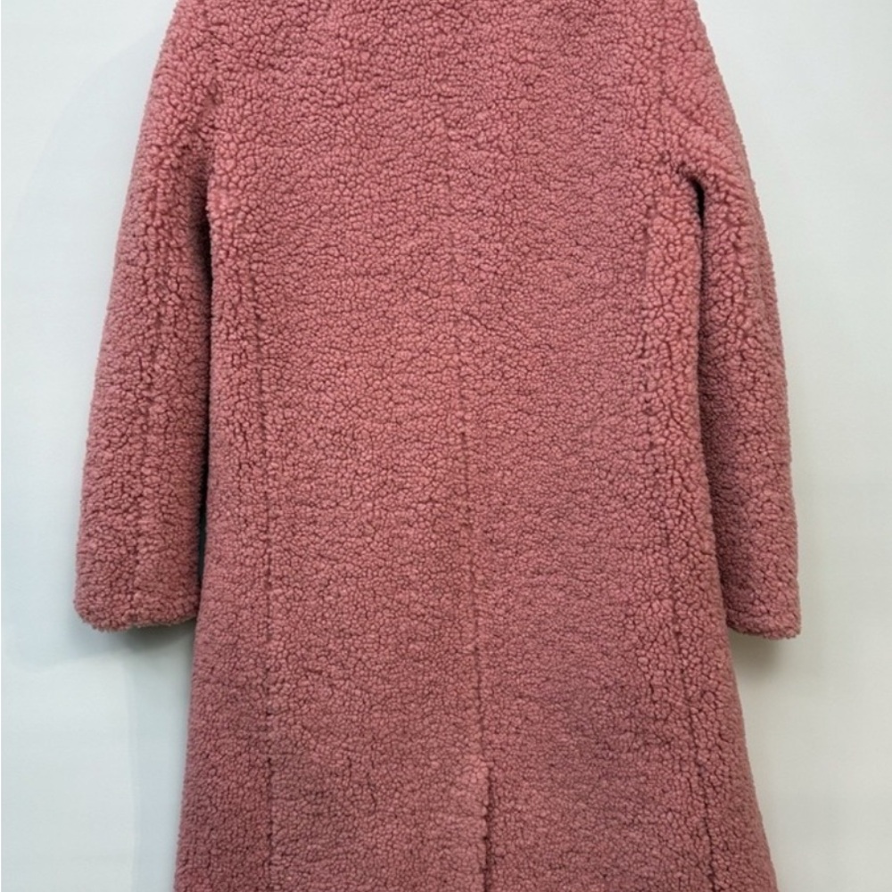 J. Crew Teddy Double Breasted Topcoat Women’s N Pink Faux Fur